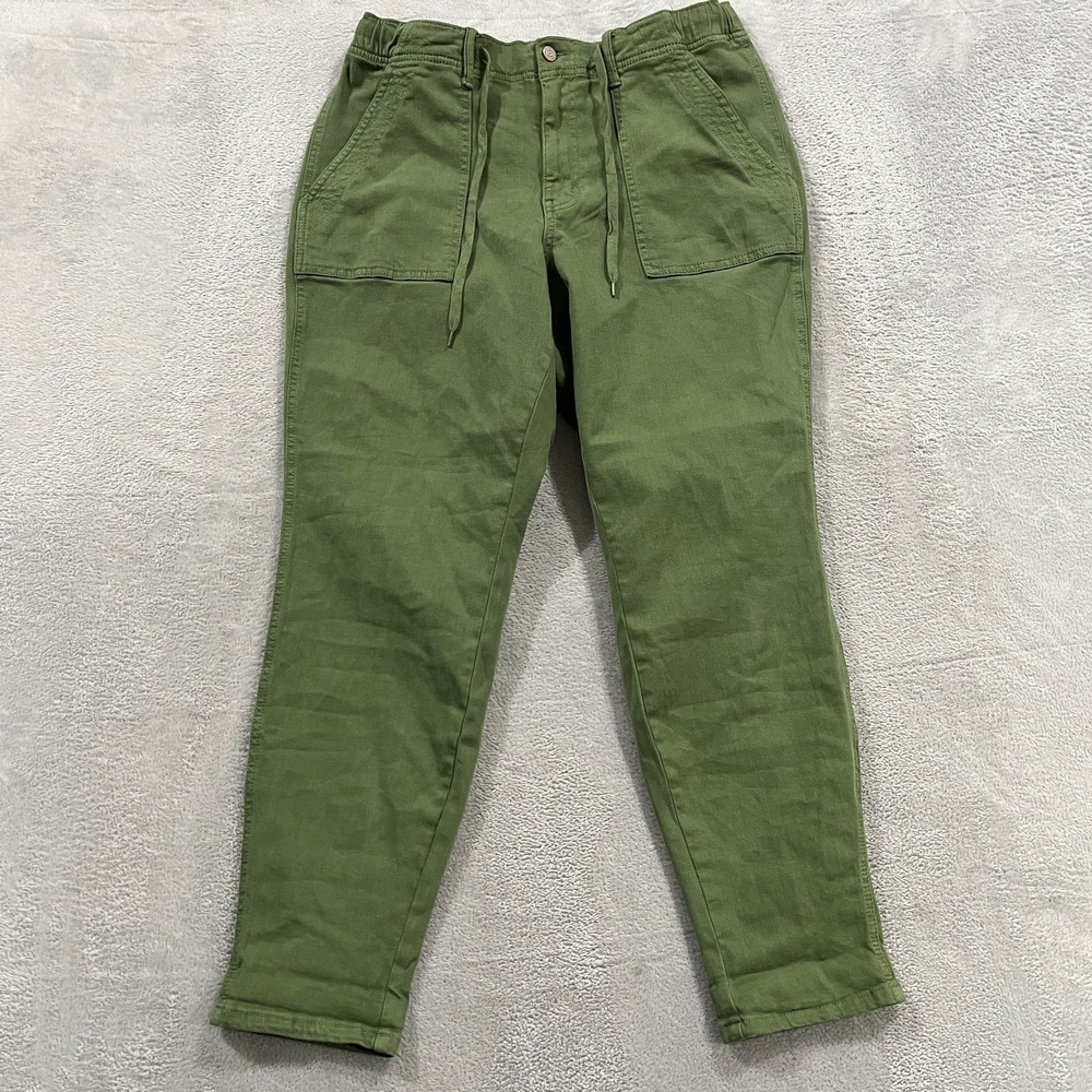 Judy Blue Pants Womens 14W Green Garment Dye Drawstring Tapered Y2K Boho